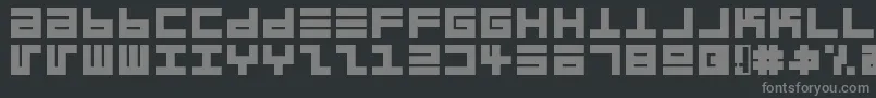 フォントEppsebrg – 黒い背景に灰色の文字
