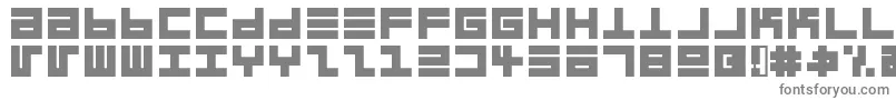 Eppsebrg-fontti – harmaat kirjasimet valkoisella taustalla