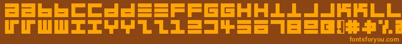 Eppsebrg Font – Orange Fonts on Brown Background