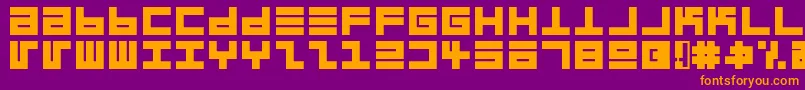 Eppsebrg Font – Orange Fonts on Purple Background