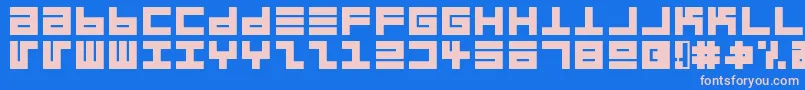 フォントEppsebrg – ピンクの文字、青い背景