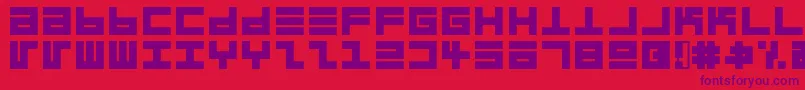 フォントEppsebrg – 赤い背景に紫のフォント