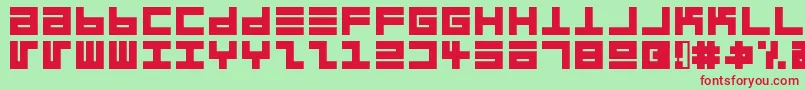 Eppsebrg Font – Red Fonts on Green Background