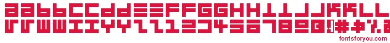 フォントEppsebrg – 白い背景に赤い文字