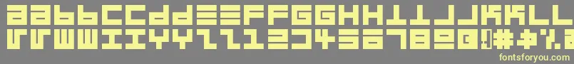 フォントEppsebrg – 黄色のフォント、灰色の背景