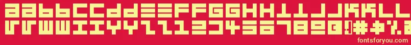 Eppsebrg Font – Yellow Fonts on Red Background