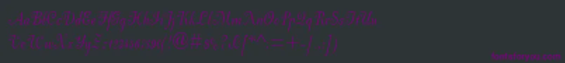 DorchesterScriptMt Font – Purple Fonts on Black Background