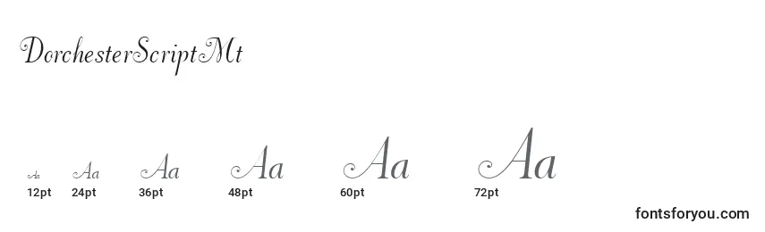 DorchesterScriptMt Font Sizes