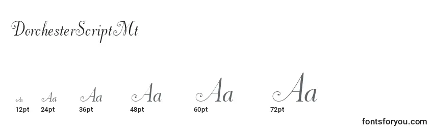 Размеры шрифта DorchesterScriptMt