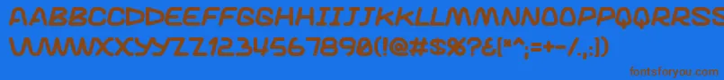 Шрифт Knucklesandwich – коричневые шрифты на синем фоне