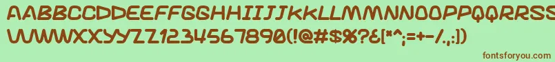 Knucklesandwich Font – Brown Fonts on Green Background
