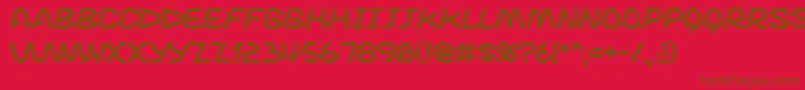 Knucklesandwich Font – Brown Fonts on Red Background