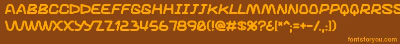 Knucklesandwich Font – Orange Fonts on Brown Background