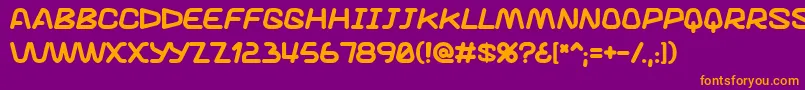 Knucklesandwich Font – Orange Fonts on Purple Background