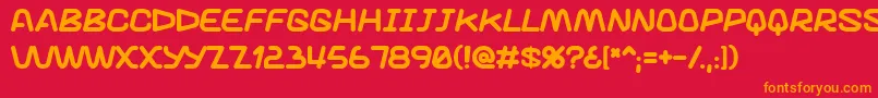 Knucklesandwich Font – Orange Fonts on Red Background