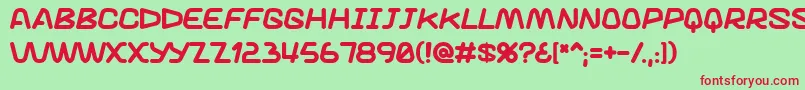 Knucklesandwich Font – Red Fonts on Green Background