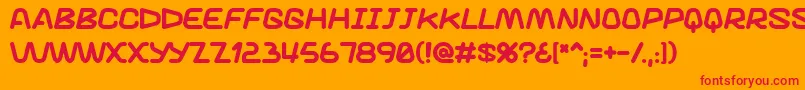 Knucklesandwich Font – Red Fonts on Orange Background