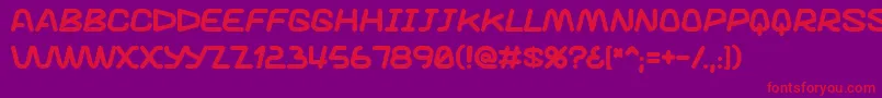 Knucklesandwich-fontti – punaiset fontit violetilla taustalla