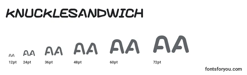 Knucklesandwich Font Sizes