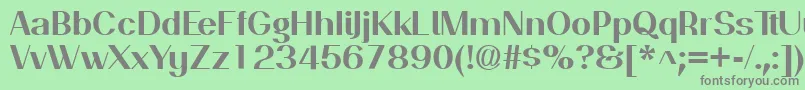 フォントPassionsanspdakBold – 緑の背景に灰色の文字