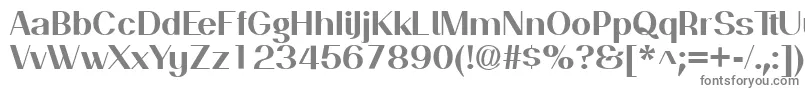 PassionsanspdakBold-fontti – harmaat kirjasimet valkoisella taustalla