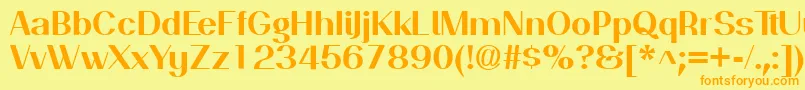 PassionsanspdakBold Font – Orange Fonts on Yellow Background