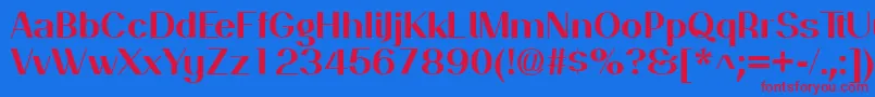 PassionsanspdakBold Font – Red Fonts on Blue Background