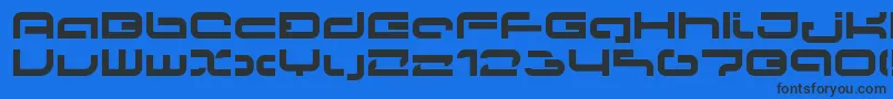 Lvdcp Font – Black Fonts on Blue Background