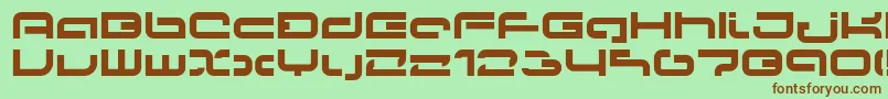 Lvdcp Font – Brown Fonts on Green Background