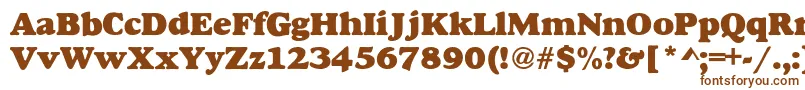 AlexussHeavy Font – Brown Fonts on White Background