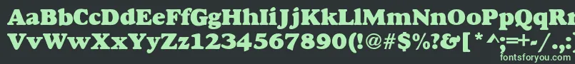 AlexussHeavy Font – Green Fonts on Black Background