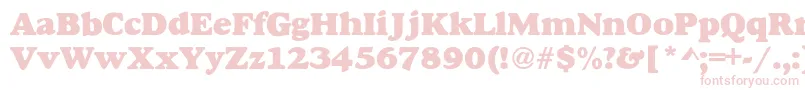 フォントAlexussHeavy – ピンクのフォント
