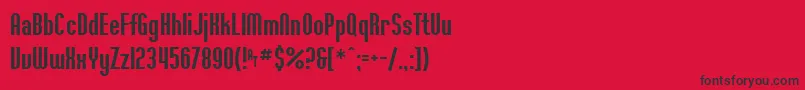 Ft36 Font – Black Fonts on Red Background