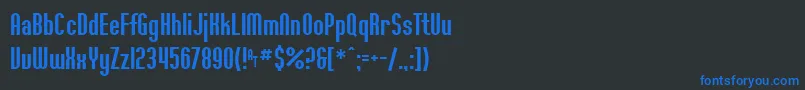 Ft36 Font – Blue Fonts on Black Background