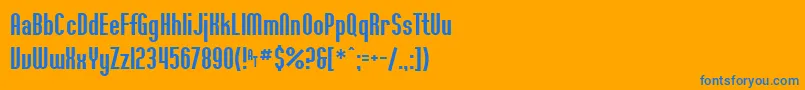 Ft36 Font – Blue Fonts on Orange Background