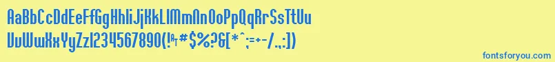 Ft36 Font – Blue Fonts on Yellow Background