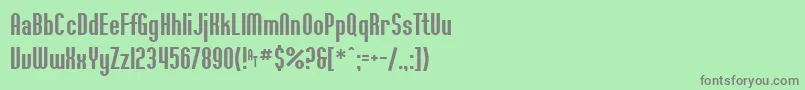 フォントFt36 – 緑の背景に灰色の文字