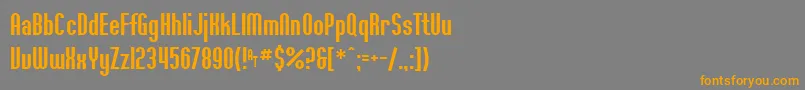 フォントFt36 – オレンジの文字は灰色の背景にあります。
