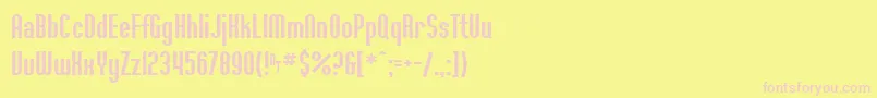 Ft36 Font – Pink Fonts on Yellow Background