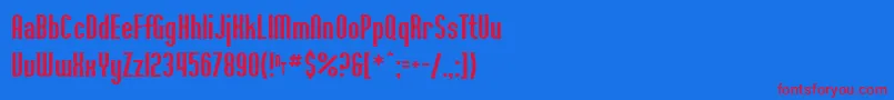 Ft36 Font – Red Fonts on Blue Background