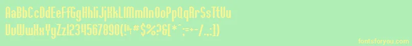 Ft36 Font – Yellow Fonts on Green Background