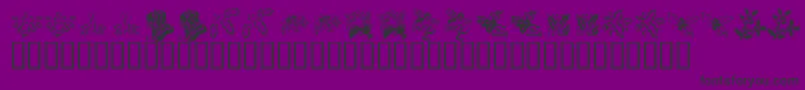 KrLotsOfHolly Font – Black Fonts on Purple Background