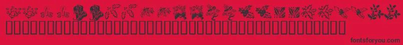 Шрифт KrLotsOfHolly – чёрные шрифты на красном фоне