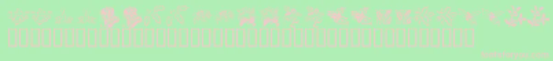 KrLotsOfHolly Font – Pink Fonts on Green Background