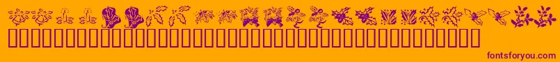 fuente KrLotsOfHolly – Fuentes Moradas Sobre Fondo Naranja