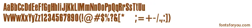 PffusionsansMedium Font – Brown Fonts on White Background