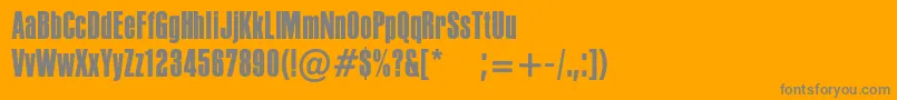 フォントPffusionsansMedium – オレンジの背景に灰色の文字