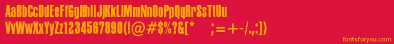 PffusionsansMedium Font – Orange Fonts on Red Background