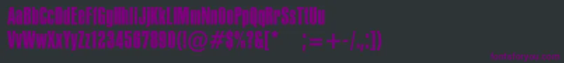 フォントPffusionsansMedium – 黒い背景に紫のフォント