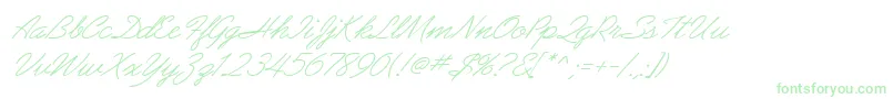Подробнее о шрифте AbrazoScriptSsiItalic Шрифт AbrazoScriptSsiItalic – зелёные шрифты на белом фоне